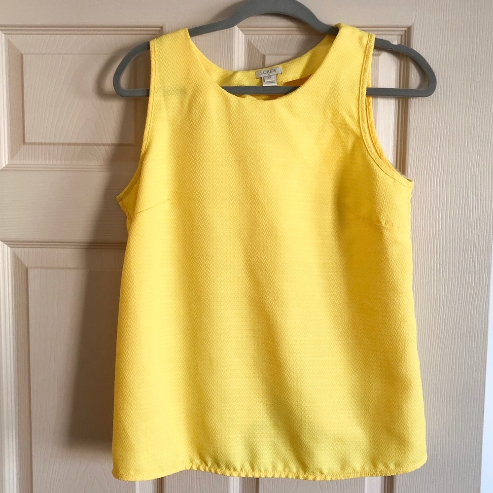 J. Crew yellow open backed tank